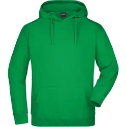 Kapuzensweatshirt JN047 - Hochwertiges Kapuzensweat in Farn-Grün, Größe L - Arbeits- & Schutzkleidung: Klassisches Kapuzensweat mit angerauter Innenseite, ideal für Komfort und Wärme. Großer Kängurutasche und waschbar bis 60°C.