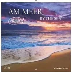 Alpha Edition - Am Meer 2026 Broschürenkalender - Hochwertiger Wandkalender 30x60 cm, mit stimmungsvollen Meeresmotiven und viel Platz für Notizen. Ideal für Naturliebhaber und zur Planung von Terminen.