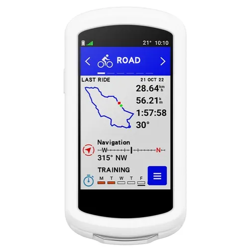 Garmin Edge 1040 Solar Schutz Hülle, weiß Silikon GPS Fahrrad Navi Case Tasche