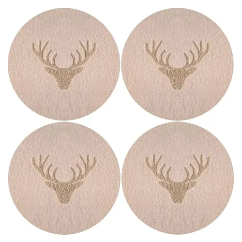 Glasuntersetzer & Bierdeckel Beige von Oblique Unique