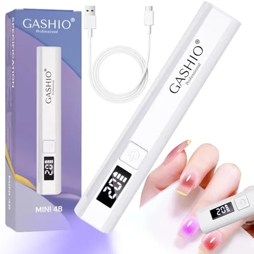 GASHIO® Mini UV/LED Lampe für Gelnägel - Härtungsgerät für Maniküre & Pediküre mit innovativer UV-LED-Technologie für schnelle und gleichmäßige Aushärtung, kabellos und ideal für präzise Nageldesigns.