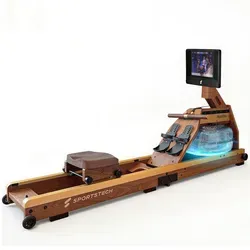 Aqua Elite Rudergerät Dunkelbraun mit 10,1