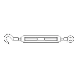 DIN 148 Spannschlösser Stahl SP RH M 8 galvanisch ve
