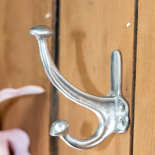 Garderobenhaken aus Aluminium, Kleiderhaken im antiken Design, Aluminium