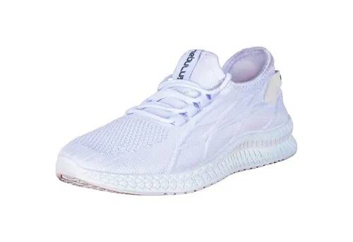 Nebulus Herren Sneaker Mind – Weiße Freizeitschuhe für jeden Anlass - Moderne Herren Sneaker aus 100% Polyester, die perfekten Begleiter für Sport und Freizeit. Das anpassungsfähige Schnürsystem sorgt für sicheren Halt und optimalen Tragekomfort.