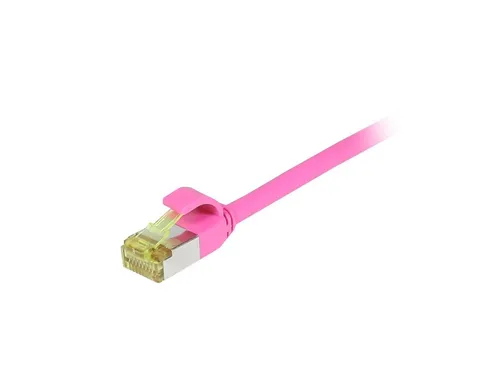 Patchkabel RJ45, CAT6A 500Mhz, 0.5m, magenta, S/FTP, slimline rund d=4,5mm, TPE/
