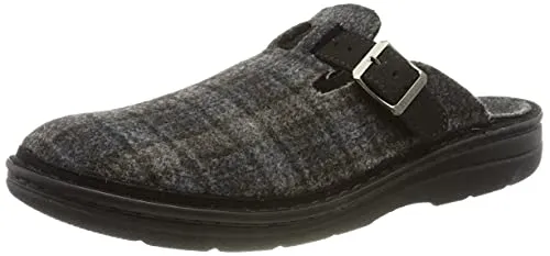 Berkemann Mirko Herren Filz Hausschuh mit verstellbarem Riemen - Hochwertiger Filzclog für Herren, ideal für Zuhause. Verstellbare Riemchen sorgen für optimalen Halt, während das anatomisch geformte Wechselfußbett Komfort und Flexibilität bietet.