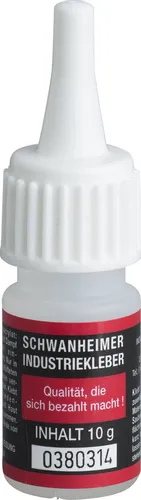 SCHWANHEIMER Industriekleber Nr. 100 – 10 g - Klebstoffe für dauerhafte Verbindungen von Metall, Holz, Gummi und mehr; trocknet schnell und ist ideal für Modellbau und Reparaturen ohne Druck.