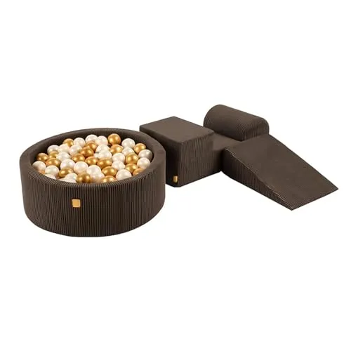 MEOWBABY Spielplatz aus Schaumstoff mit Bällebad 240x45cm von MEOWBABY