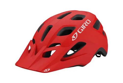 Giro Fixture Matte Trim Red UA - Rot - Fahrradhelm mit In-Mold-Technologie, 18 Belüftungsöffnungen und Roc Loc Sport-Anpassungssystem für optimalen Komfort und Sicherheit bei Mountainbike-Abenteuern.