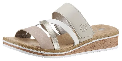 Rieker Damen Pantolette V3652 in beige von Rieker