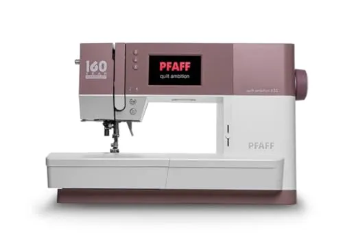 Pfaff quilt ambition 635 - Nähmaschine für Quilting - Pfaff Nähmaschine mit verbessertem Nadeleinfädler und IDT™ System für gleichmäßigen Stofftransport. Große Nähfläche von 200 mm, ideal für große Projekte und Quilts.