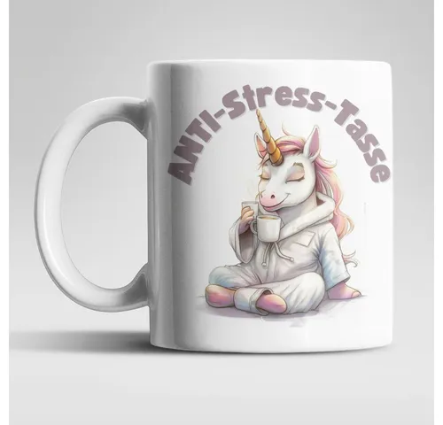 WS-Trend Tasse Anti Stress Einhorn Kaffeetasse Teetasse Tasse Geschenkidee 325 ml, Keramik