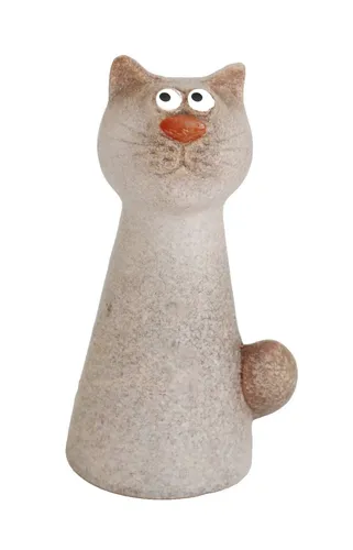Gartenstecker Zaunhocker Katze Zaunsitzer Keramik Garten Deko Skulptur Figur