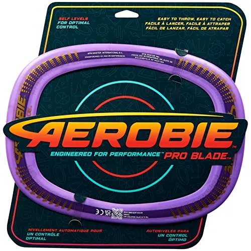 Aerobie Pro Blade rechteckiger Wurfring, lila Outdoor-Spielgerät für Erwachsene und Kinder ab 5 Jahren