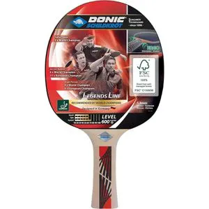 Donic-Schildkröt Tischtennisschläger Legends 600, aus Holz, mit ITTF Zulassung