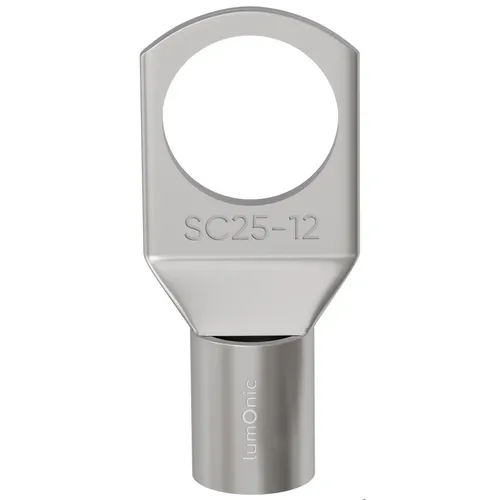 10x Rohrkabelschuh blank 25mm² Lochdurchmesser M12 SC25-12 Ringzunge Kupfer verz