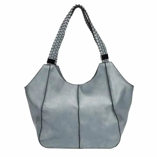 OBC Damen Schultertasche XXL - Elegante Umhängetasche in Jeansblau - Praktische XXL Schultertasche (ca. 40x30x18 cm) in schickem Jeansblau. Ideal für Arbeit und Freizeit, vereint stilvolles Design mit viel Stauraum. Perfekt für jeden Tag und trendige Auftritte!