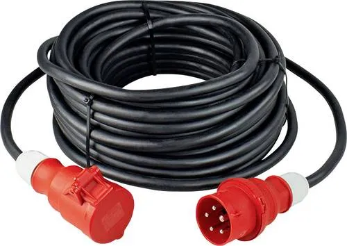 as-Schwabe Verlängerungskabel 61360, 5m, CEE 400 V, 16 A - CEE-Verlängerungskabel für Baustellen, IP44, robustes H07RN-F Kabel, beständig gegen Öle und UV-Strahlen, ideal für den Außeneinsatz.
