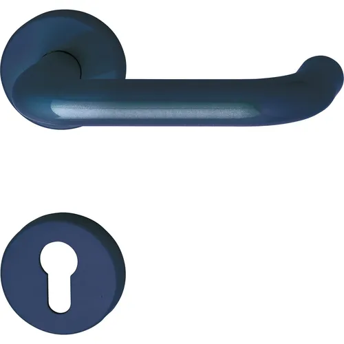 Türbeschlag FH 111.23 R | auf Rosette PZ | Polyamid, stahlblau