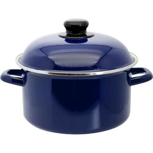 ELO Kochtopf Royalblau Ø 20 cm - Töpfe aus hochwertiger Emaille, vielseitig einsetzbar für alle Herdarten und spülmaschinengeeignet für einfache Reinigung.