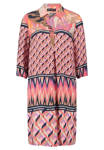 Betty Barclay Knielanges Kleid mit Allover-Print in Rot, Größe 38 - Blusenkleider - Elegantes knielanges Kleid aus reiner Viskose mit lebhaftem Allover-Print und V-Ausschnitt, perfekt für jeden Anlass.