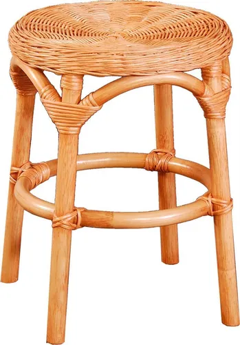 Rattan Rund Hocker Terracotta von Krines Home