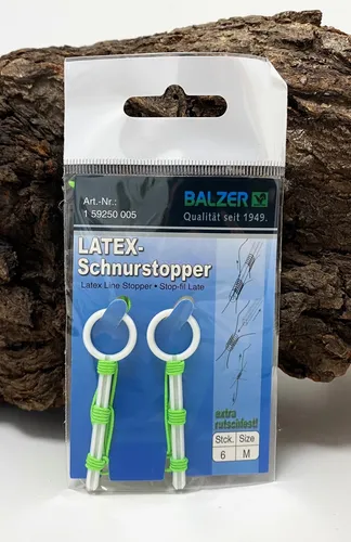Balzer Latex Schnurstopper M 0,25-0,35mm neongrün Stopper für geflochtene Schnur