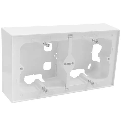 EFAPEL LOGUS 90, signalweiß, Aufputzgehäuse 2-fach, Aufputzrahmen