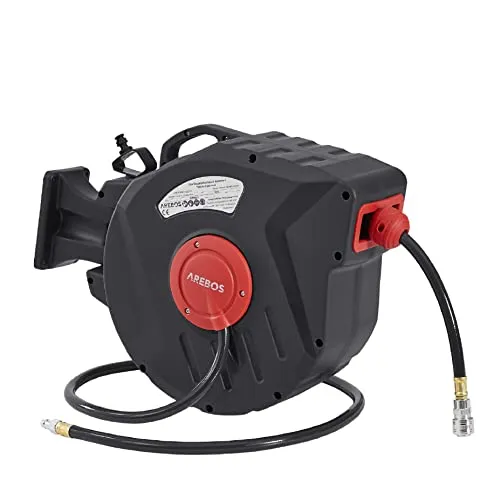 Arebos Druckluftschlauch Aufroller 20m, 180° schwenkbar