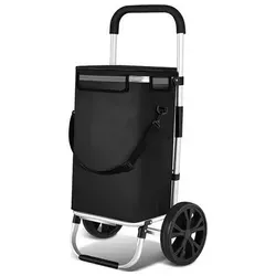 Klappbarer Einkaufstrolley mit Kühlfach und 40L Kapazität