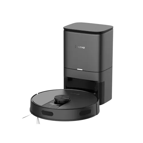 EZVIZ RE4 Plus Roboterstaubsauger - Saugroboter mit automatischer Staubentleerung und LiDAR Navigation für effektive Reinigung, ideal für smartes Wohnen dank APP-Steuerung.