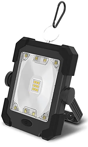 Northpoint Aufladbare Solar Arbeitsleuchte mit Powerbank 10000mAh - Handy-Solarladegeräte mit 10000mAh Akku und Solarpanel - ideal für Outdoor-Aktivitäten, wasserfest und mit zwei USB-Anschlüssen zum gleichzeitigen Laden.