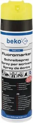 beko TecLine Fluoromarker Schreibspray, 500ml, Leuchtgelb (29429500)