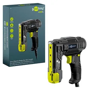 goobay 77820 Elektro-Tacker und Nagler 2in1 in gelb von Goobay