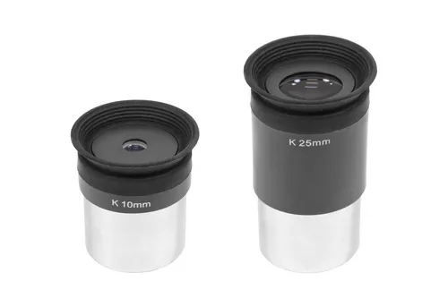 Omegon Teleskop Okularset K 10mm & K 25mm - Teleskope - Basis Okularset für erste Himmelsbeobachtungen mit 10mm und 25mm Okular für optimale Vergrößerung und Detailansicht, ideal für Einsteiger.