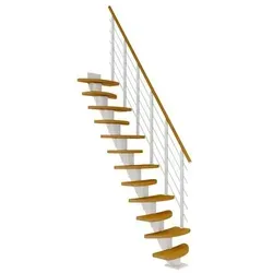 Produktbild Dolle Mittelholmtreppe Berlin Eiche, 64 cm breit, mit Designgeländer