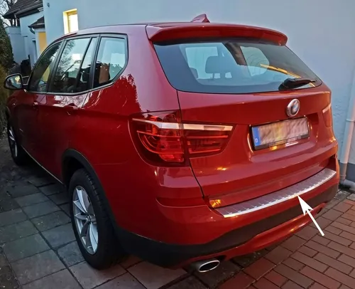 RECAMBO Ladekantenschutz für BMW X3 F25 - Abdeckblenden aus rostfreiem 304er Edelstahl, idealer Schutz für die Stoßstange mit perfekter Passform und exklusiver Optik, bleibt jahrelang wie neu.