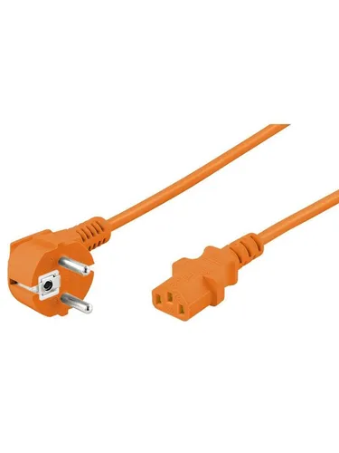Pro Strom Kabel C13 1x90° - Orange - 5m