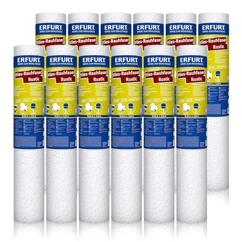 Rollen Erfurt Vlies Rauhfaser 63,96m² in weiß von Erfurt