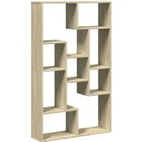 vidaXL Bücherregal 9 Fächer - Büro-Bücherregale, modernes Design und vielseitig einsetzbar als Raumteiler für Wohnzimmer, Büro oder Schlafzimmer mit robustem Holzwerkstoff.