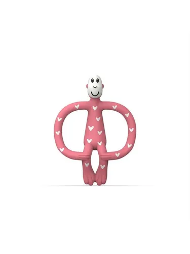 Matchstick Monkey Love Hearts Beißring in pink von Matchstick Monkey