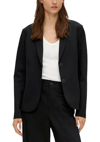 s.Oliver Strickjacke - Elegante Cardigan aus hochwertigem Interlockjersey, ideal für Business-Anlässe. Antailierter Schnitt und Reverskragen sorgen für einen edlen Look. Praktisch mit Knopfverschluss und Eingrifftaschen – ein Must-Have für vielseitige Styles!