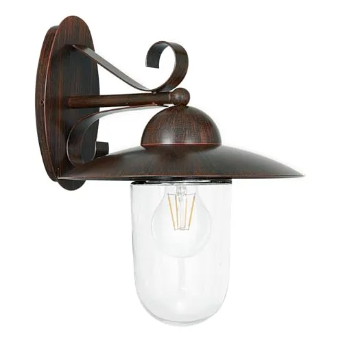 EGLO Milton Außenlampe E27, IP44 - Wetterfest und stilvoll - Lampen, wetterfeste Außenlampe mit modernem Design, ideal für Terrassen und Eingangsbereiche.