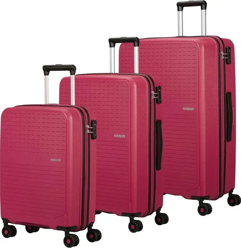 American Tourister Summer Hit Kofferset 3-teilig - Hochwertiges Kofferset mit 4 Rollen, TSA-Schloss und viel Stauraum. Ideal für stressfreies Reisen dank stabiler Innenausstattung und praktischen Außenfächern.