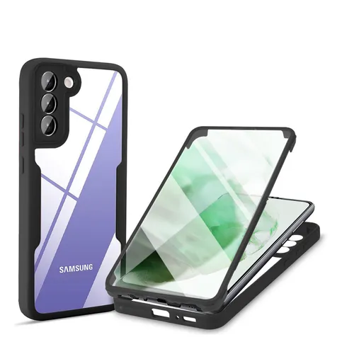Handy Tasche für Samsung Galaxy S22 360° Grad Handyhülle mit Displayschutz