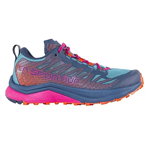 La Sportiva Jackal II Damen Traillaufschuhe - Mehrfarbig - Größe 38,5 - Laufschuhe für Damen, ideal für Trailrunning mit exzellenter Dämpfung und optimalem Grip auf unebenem Terrain.
