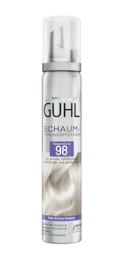 Guhl Schaum-Tönungsfestiger - Silberblond - Sanfter Halt & Volumen - Haartönungen: Guhl Schaum-Tönungsfestiger für lebendigen Farbglanz, sanften Halt und Volumen - Ideal für graues und hellblondes Haar, hält 1-3 Haarwäschen.