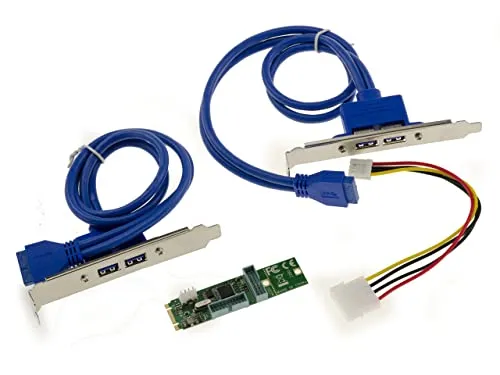 KALEA-INFORMATIQUE M.2 (M2 NGFF) PCIe M oder B+M Key 4 Port USB 3.0 Karte mit NEC D720201 Chipsatz.