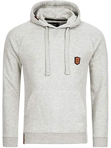 Indicode Herren Litcham Hoodie Kapuzenpullover | Lt Grey Mix, XL - Bequemer Kapuzenpullover mit kuschelweicher Fleece-Innenseite und praktischer Kängurutasche. Ideal für lässige Outfits und vielseitig kombinierbar. Hochwertige Baumwollmischung für hohen Tragekomfort.